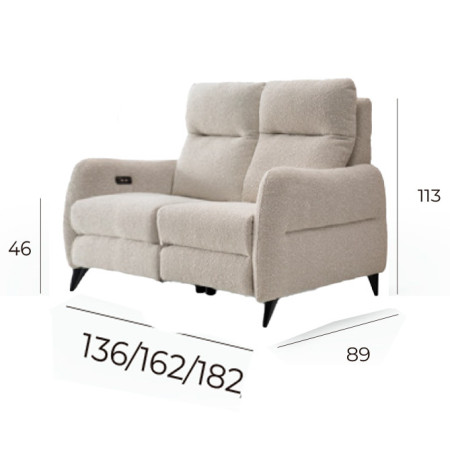 Oliver sofá modular, fijo o relax, fabricado por Tapicerías Navarro, de venta en Siextta Concept Design, Gijón - Asturias.