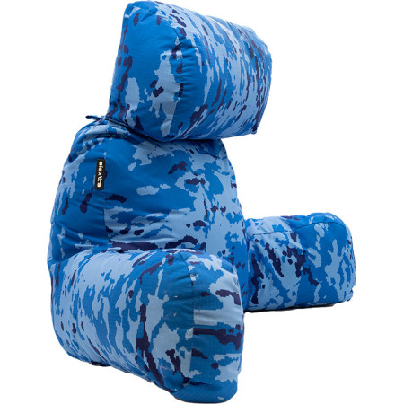 Camuflaje, cojin de lectura. De venta online y física en Siextta Concept Design. Gijón, Asturias.